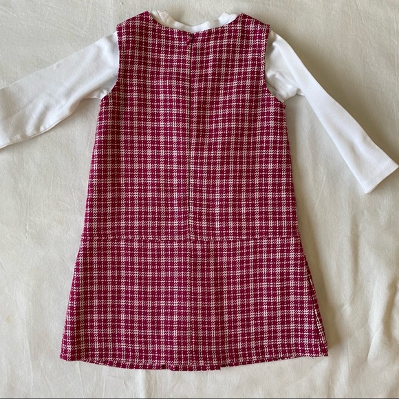 Talbots dress jumper 2T Red Plaid brand new 100% organic Egyptian cotton shirt - Picture 9 of 11